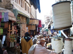 A Souq in Old Sana'a.