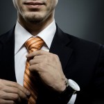 Beautiful-businessman-in-black-costume-tie-ones-necktie