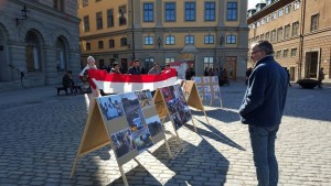 Photo exhibition in Sweden protest