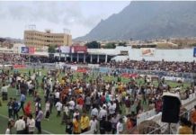 Protesters disrupt football match organised by Saudi-backed groups in Taiz