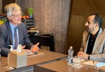 Head Of National Delegation Meets With The Swedish Envoy to Yemen