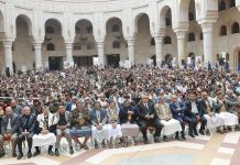Mass ceremony held in Sana’a to commemorate martyrs Qassem Soleimani and Abu Mahdi al-Muhandis