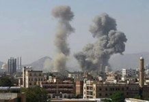 Saudi aggression warplanes launch series of raids on Sana’a, Shabwah