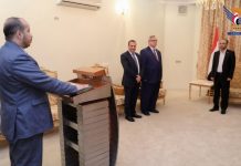 Ministers of Industry and Transport are swore The constitutional oath in front of President Al-Mashat