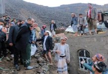 President al-Mashat inspects rain-affected houses in capital Sana’a