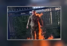US Air Force soldier dies by self-immolation in front of Zionist embassy in protest against war on Gaza