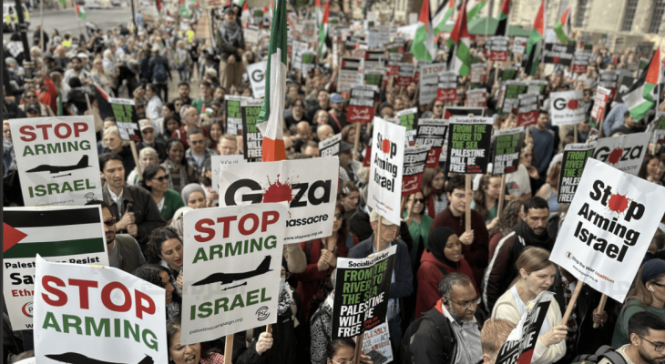 Thousands Of Protesters In London Demand End To Arms Sales To Israeli Occupation