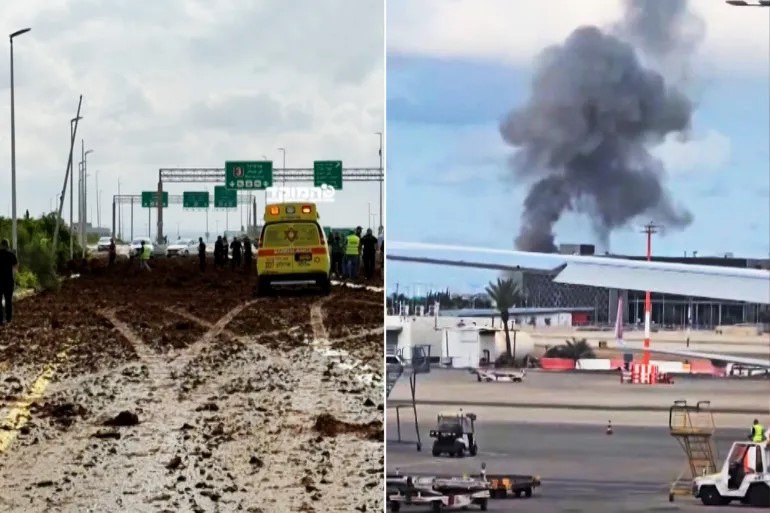Eight Injured, Airlines Suspend Flights After Yemeni Missile Strikes Ben Gurion Airport