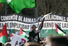 Protesters Rally In Stockholm Against Israeli Breaches Of Ceasefire In Gaza