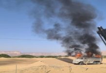 Saudi aggression aircraft launch series of airstrikes on Emirati occupation camp in Hadramout