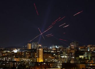 Iranian air defense engages with small American-Zionist enemy drones on Qeshm Island