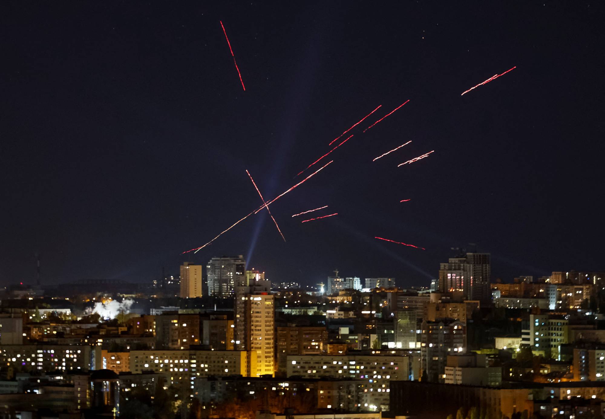 Iranian air defense engages with small American-Zionist enemy drones on Qeshm Island