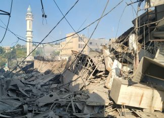 Israeli aggression destroys part of historic Nabatieh District & orders evacuation of 12 towns