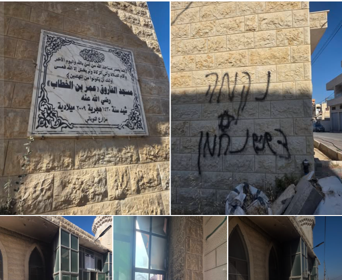 Zionist settlers&nbsp;set fire to two mosques north of Ramallah